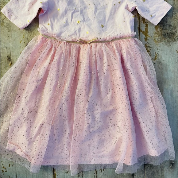 Hanna Andersson pink/gold tulle dress 110cm (US 5) - Picture 3 of 3
